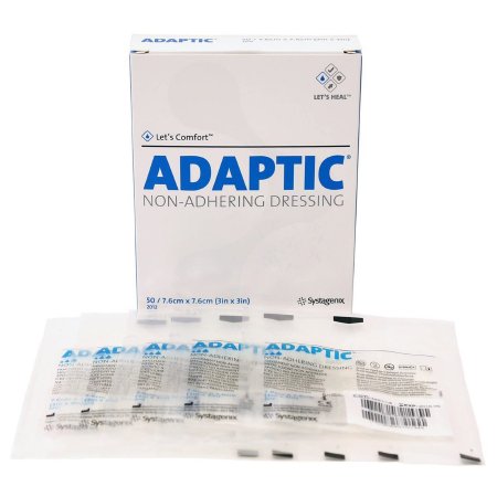 Dressing Impregnated Non-Adherent Adaptic™ 3 X 3 Inch Cellulose Acetate Mesh Petrolatum Emulsion Sterile (50/BX 12BX/CS) by Solventum Corporation  ID 2012
